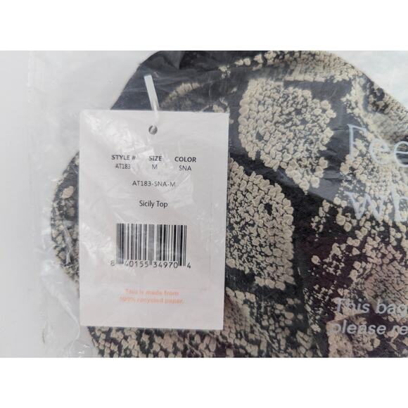 Andie Swim Bikini Top The Sicily Snake Print - Picture 4 of 8